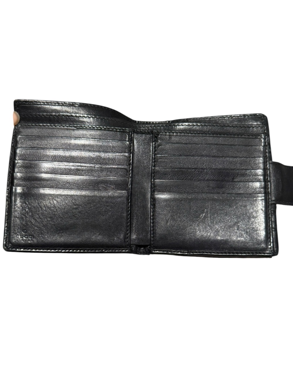 Gucci Guccissima Leather Compact Wallet with Heart Closure - Picture 3 of 8